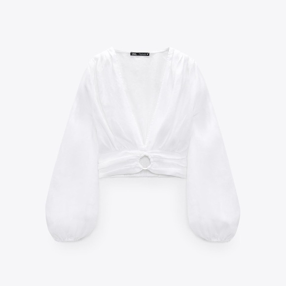 Linen Crop Top (XS) - Picture 2 of 8